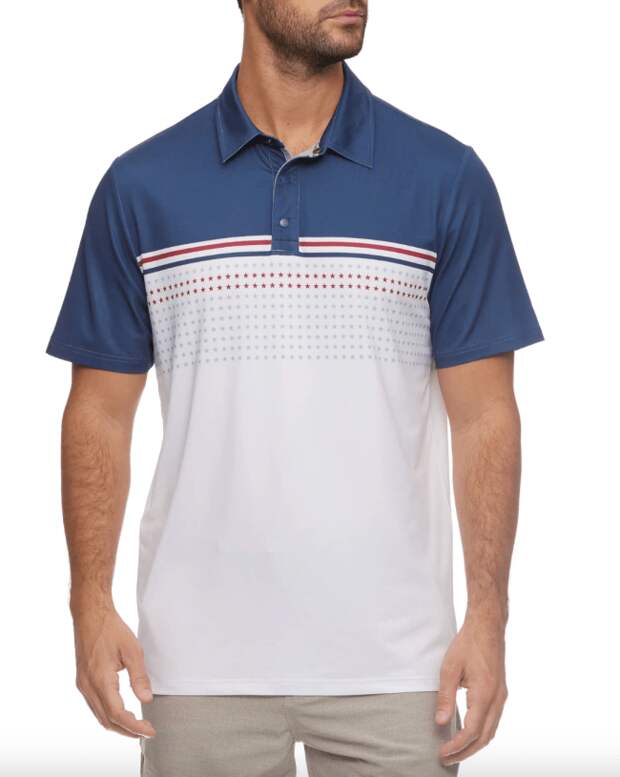 Stars & Stripes Performance Polo; shop golf apparel at Flag & Anthem