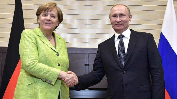 Путин и Меркель