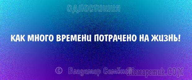 Одностишия, подтверждающие, что краткость – сестра таланта