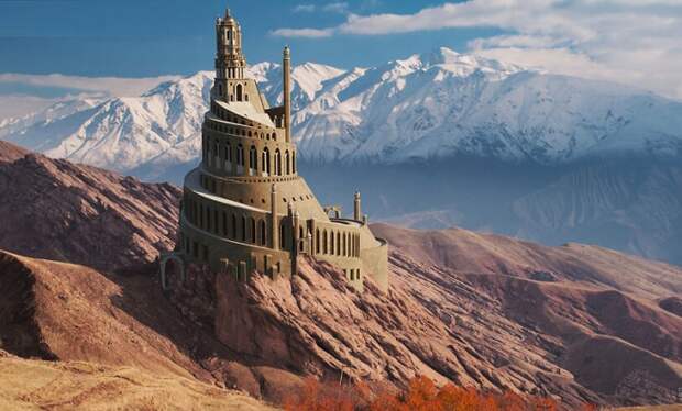 С помощью 3D-рендеринга группе специалистов удалось восстановить внешний вид Alamut Castle (современный Иран). | Фото: viagens.sapo.pt.