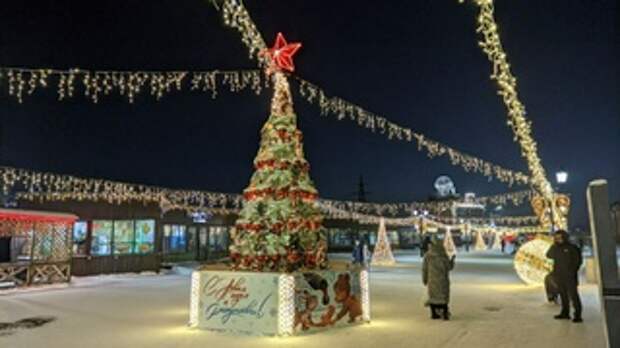 Елка на Мало-Тобольской улице / Фото: Екатерина Смолихина / amic.ru