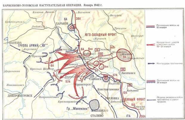 Харьковское сражение. Январь 1942 года. Образование барвенковского выступа