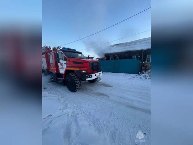 Семья пострадала на пожаре в Балее