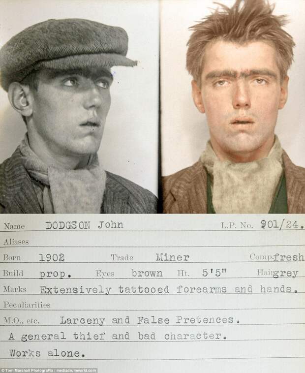 Гоп-стоп, мы не боимся Скотленд-Ярд: цветные снимки преступников 1930-х