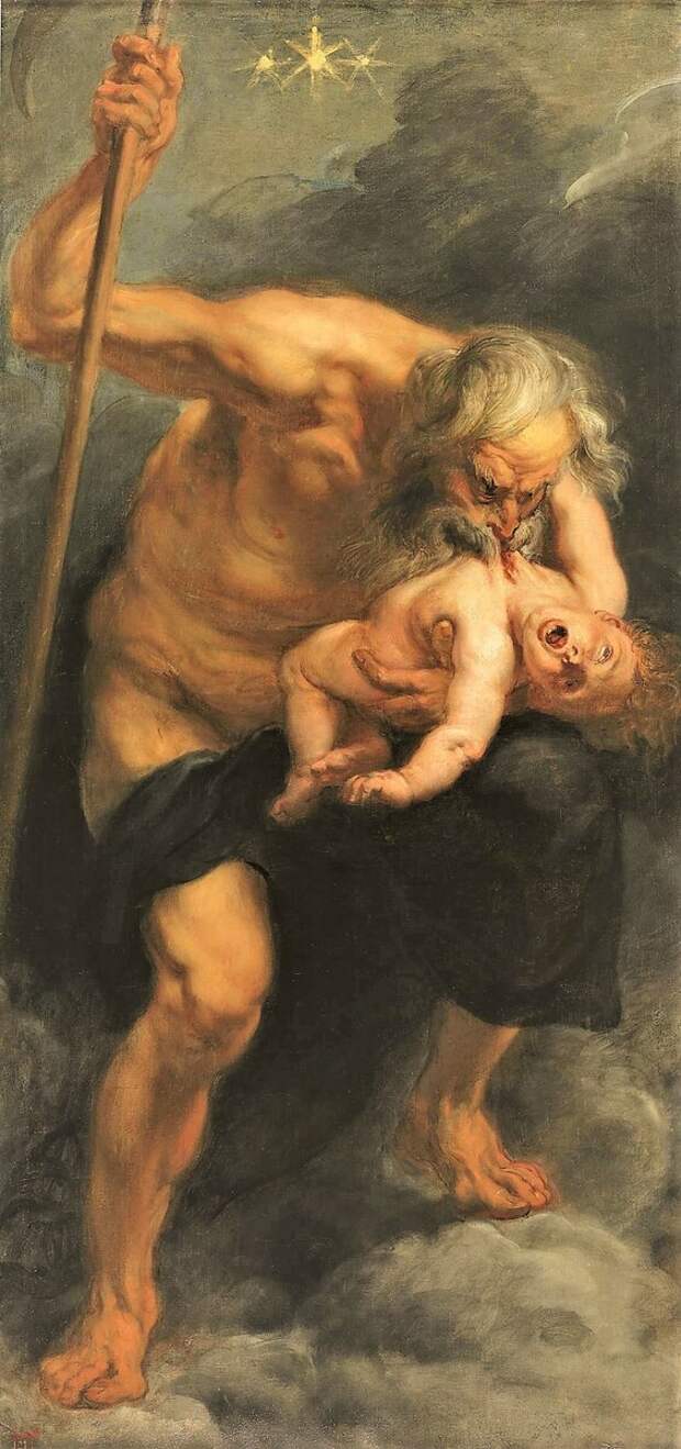 Сатурн (Кронос), пожирающий своих детей. Художник Питер Пауль Рубенс; Франсиско Гойя 