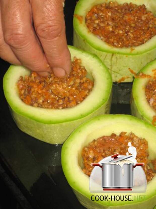 Кабачки с гречкой и фаршем по-башкирски