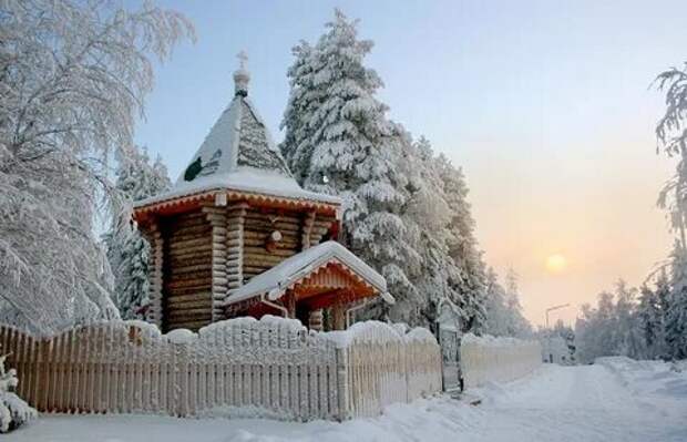 Зима в Карелии.