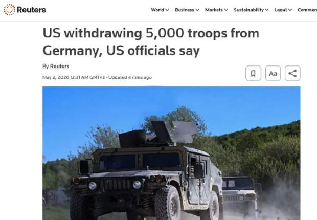 США выведут 5 000 военных из Германии в течение 6-12 месяцев — Reuters