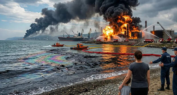 Чёрное море в мазуте: дойдёт ли нефтяное пятно из Туапсе до детских пляжей