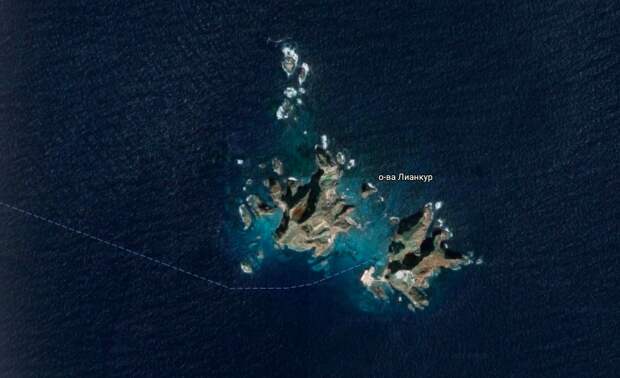 Острова Лианкур из космоса