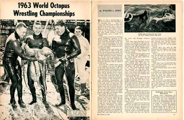 Статья в журнале Time о мировом чемпионате по борьбе с осьминогом