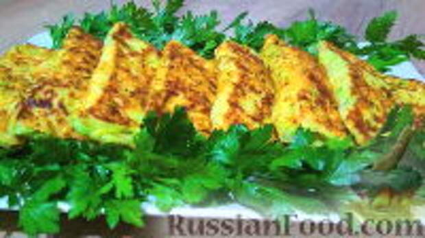 Фото к рецепту: Кабачковые «пирожки» с мясом