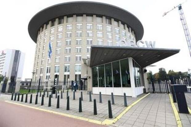 The building of the Organization for the Prohibition of Chemical Weapons (OPCW) is pictured in The Hague, Netherlands, October 4, 2018. REUTERS/Piroschka van de Wouw