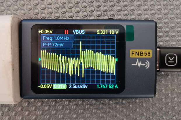 Микрообзор USB-тестера со встроенным осциллографом FNIRSI FNB58