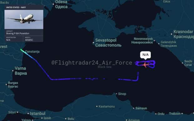 Опять! Самолет-разведчик НАТО работает над Черным морем