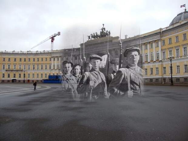 Ленинград 1941-2009 Дворцовая площадь. Юные защитники города блокада, ленинград, победа