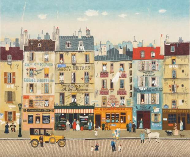 Париж, уличная сцена. Автор: Michel Delacroix.