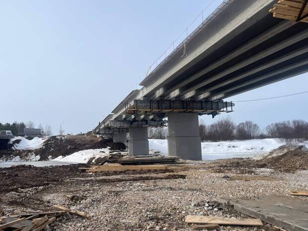 Готовность моста через Тёшу в Навашинском округе превышает 50%