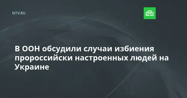 В ООН обсудили случаи избиения пророссийски настроенных людей на Украине