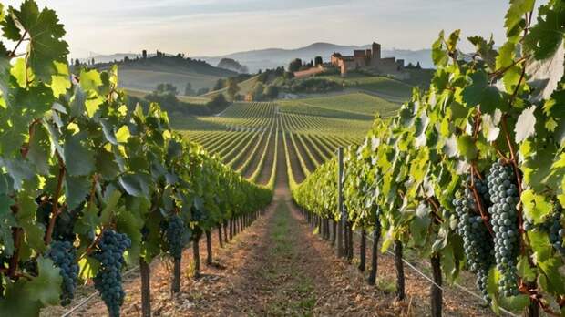 Виноградники / Изображение сгенерировано ИИ GigaChat / amic.ru