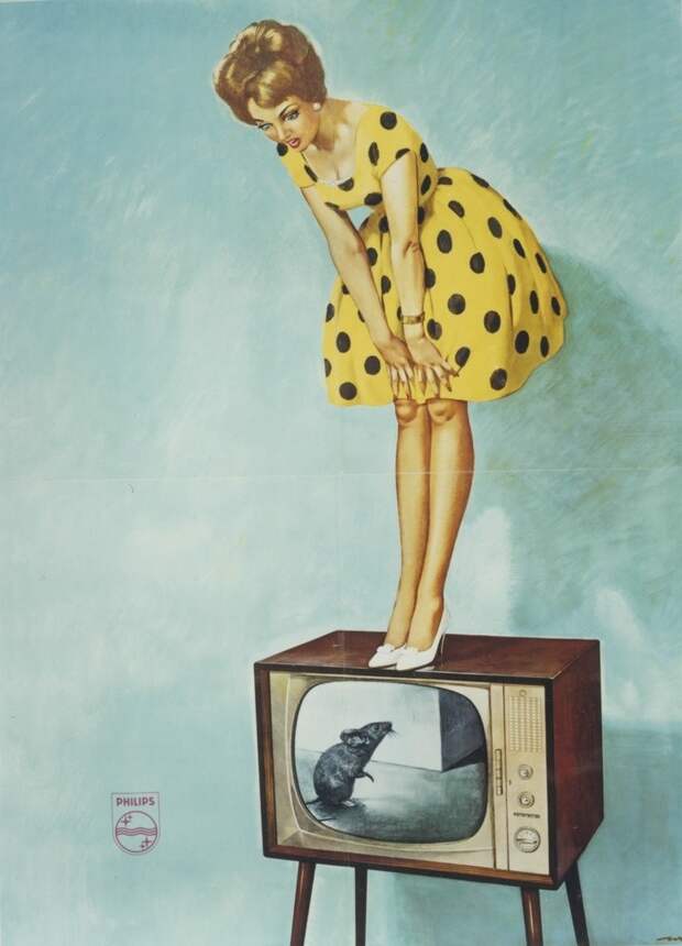 Реклама телевизора Philips, 1961 год история, события, фото