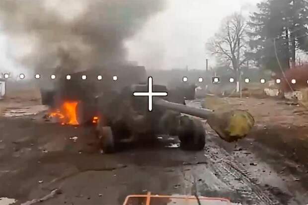 Дроны превратили в металлолом колону КрАЗов с гаубицей "Богдана-БГ"