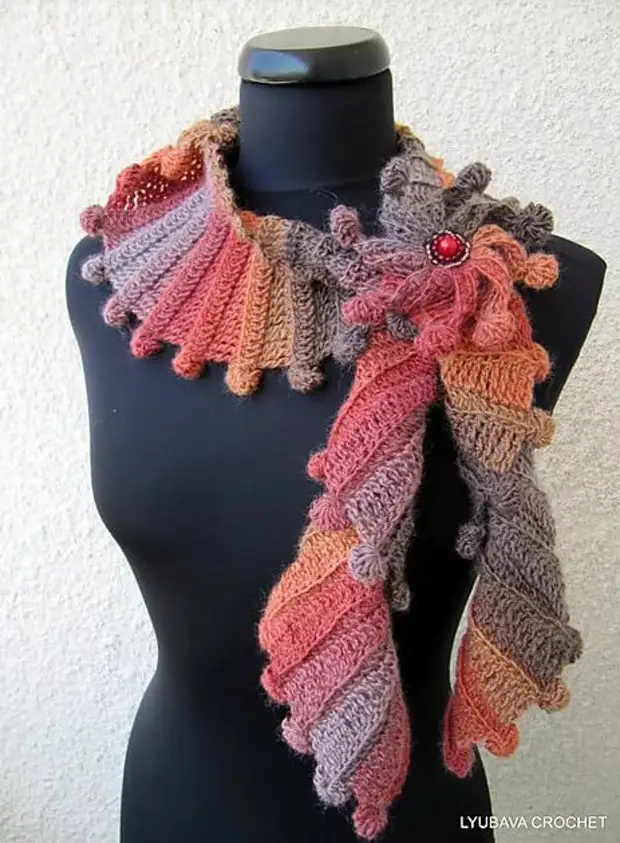 Вязание крючком шарфы