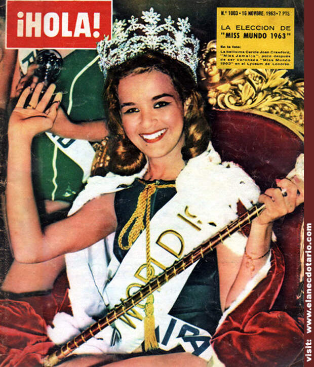Кэрол Кроуфорд (Ямайка), Мисс мира 1963. Фото / Carole Crawford (Jamaica), Miss World 1963. Photo