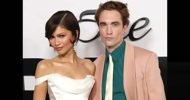 Зендая в "старом" платье и Роберт Паттинсон с девушкой на премьере фильма "Вот это драма!"