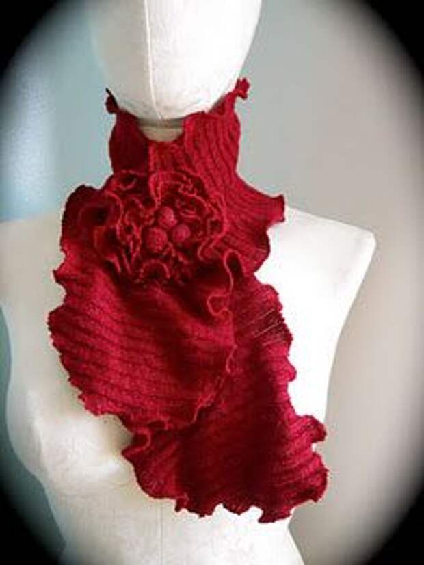 Upcycled sweater scarf: 