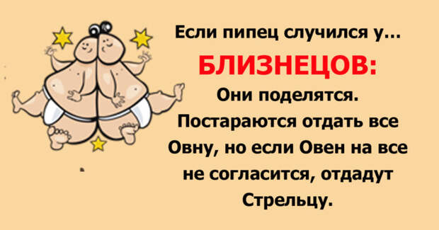 Самый весёлый гороскоп. У каждого знака зодиака свой подход