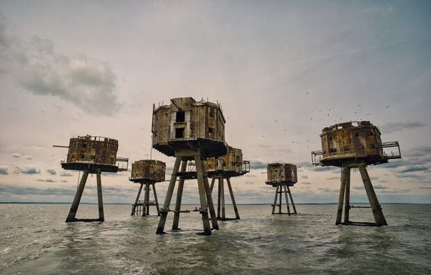 Победителем в категории «Английская история» стал фотограф Марк Эдвардс (Mark Edwards) со снимком заброшенных армейских башен в устье реки Темзы.