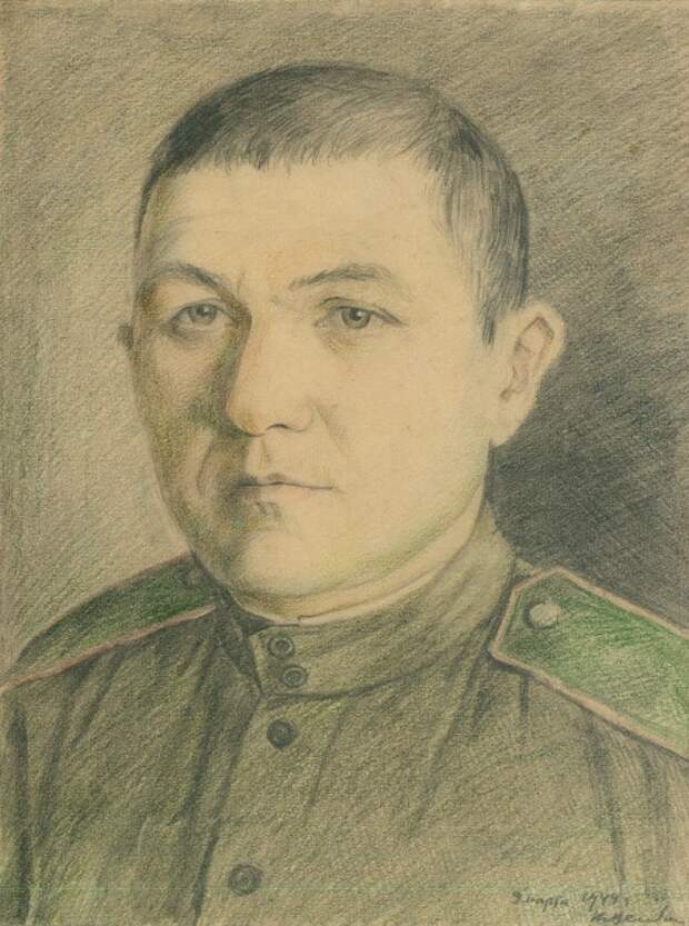 Портрет Федора Батракова, выполненный в 1944 году. / из семейного архива