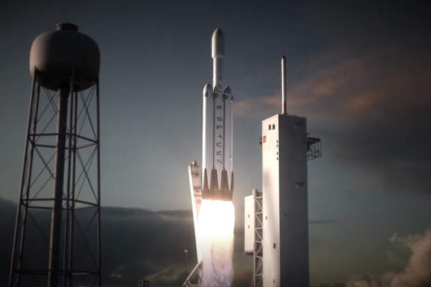 Ракета-носитель Falcon Heavy (в представлении художника)