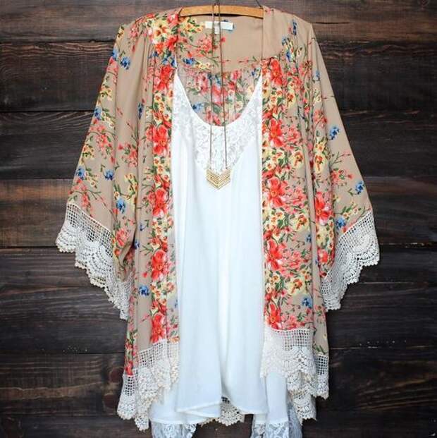 This is too boho for me but I could do my kimono top with white tee or cami. . .: 