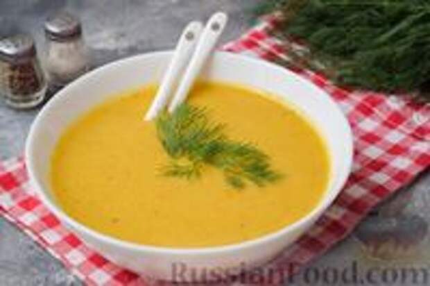 Фото к рецепту: Морковный суп-пюре с красной чечевицей