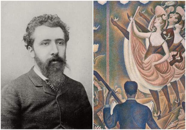 Слева направо: Жорж-Пьер Сёра. \ Канкан, Жорж Сёра, 1889–90 годы, Музей Крёллер-Мюллер, Оттерло.
