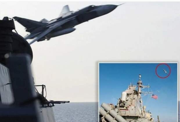 Эсминец "Дональд Кук" и Су-24