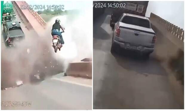 Жуткие кадры обрушения моста в Бразилии