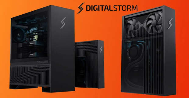 Плоский ПК с RTX Pro 6000 Blackwell. Digital Storm показала необычный Vector PC и очень габаритный Aventum 5