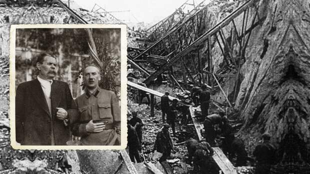 Максим Горький и Генрих Ягода. На строительстве Беломоро-Балтийского канала. Строительство велось в основном силами заключенных ГУЛАГа. Кураторами стройки стали будущий сталинский нарком Генрих Ягода и начальник ГУЛАГа Матвей Берман. Коллаж © L!FE Фото: © РИА Новости, Wikipedia.org
