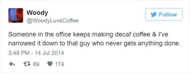 Funny Tweet About Coffee