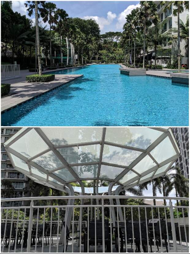 Общие зоны отдыха на территории жилого комплекса «Tree House» (Сингапур). | Фото: stackedhomes.com.