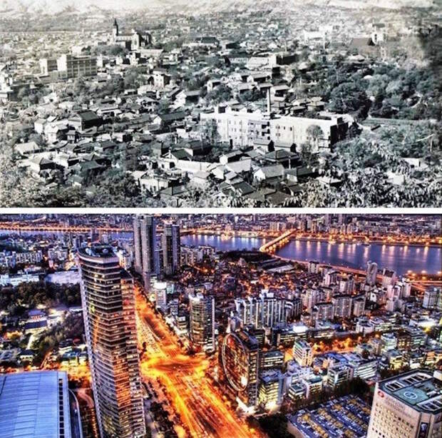 Сеул, Южная Корея. 1950 год и сейчас города мира, история. архитектура