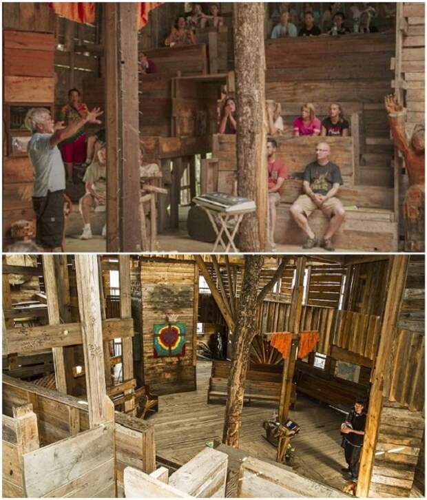 Мужчина исполнил волю Божью и теперь в его доме на дереве собираются верующие. Мужчина исполнил волю Божью и теперь в его доме на дереве собираются верующие.