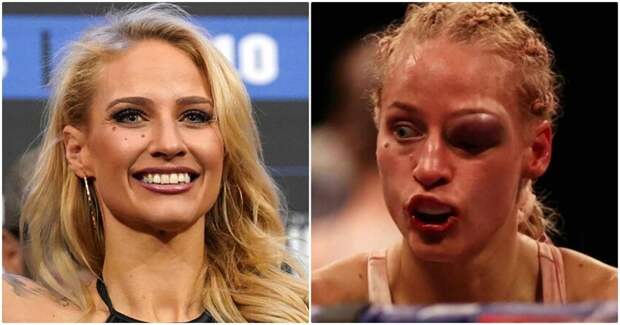 Как до и после боя выглядят девушки-спортсменки