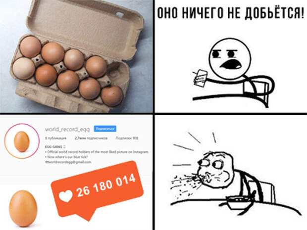 Яйцо в Instagram
