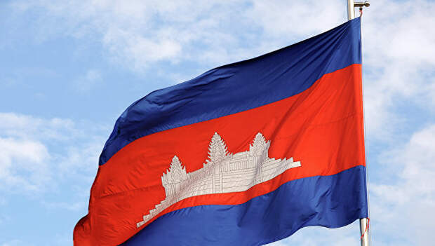 Флаг Камбоджи. Архивное фото