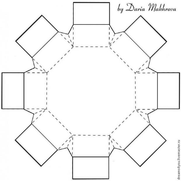 Мастер-класс: восьмигранная коробочка с двойным дном
