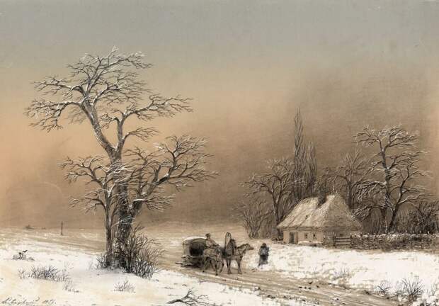 Иван Айвазовский. Зимний пейзаж. 1856. Частная коллекция